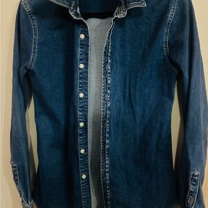 Topman Blue Denim Shirt